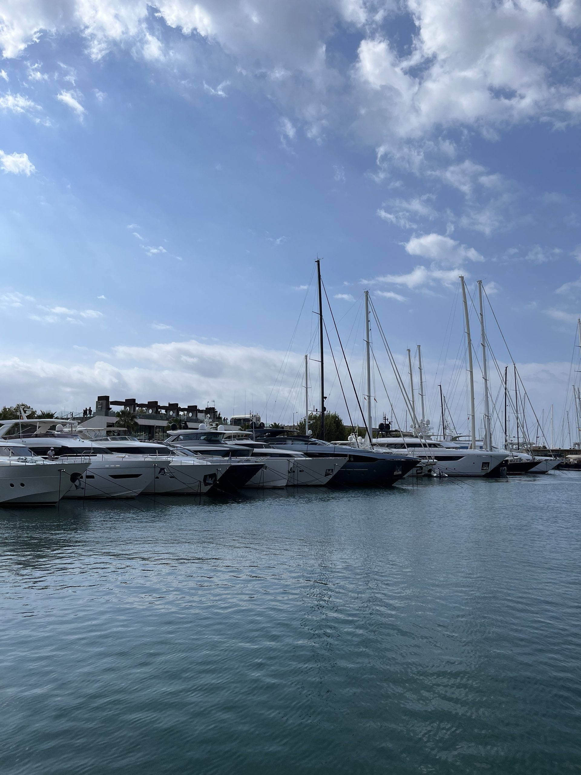 Yachten und Masten im Hafen von Palma