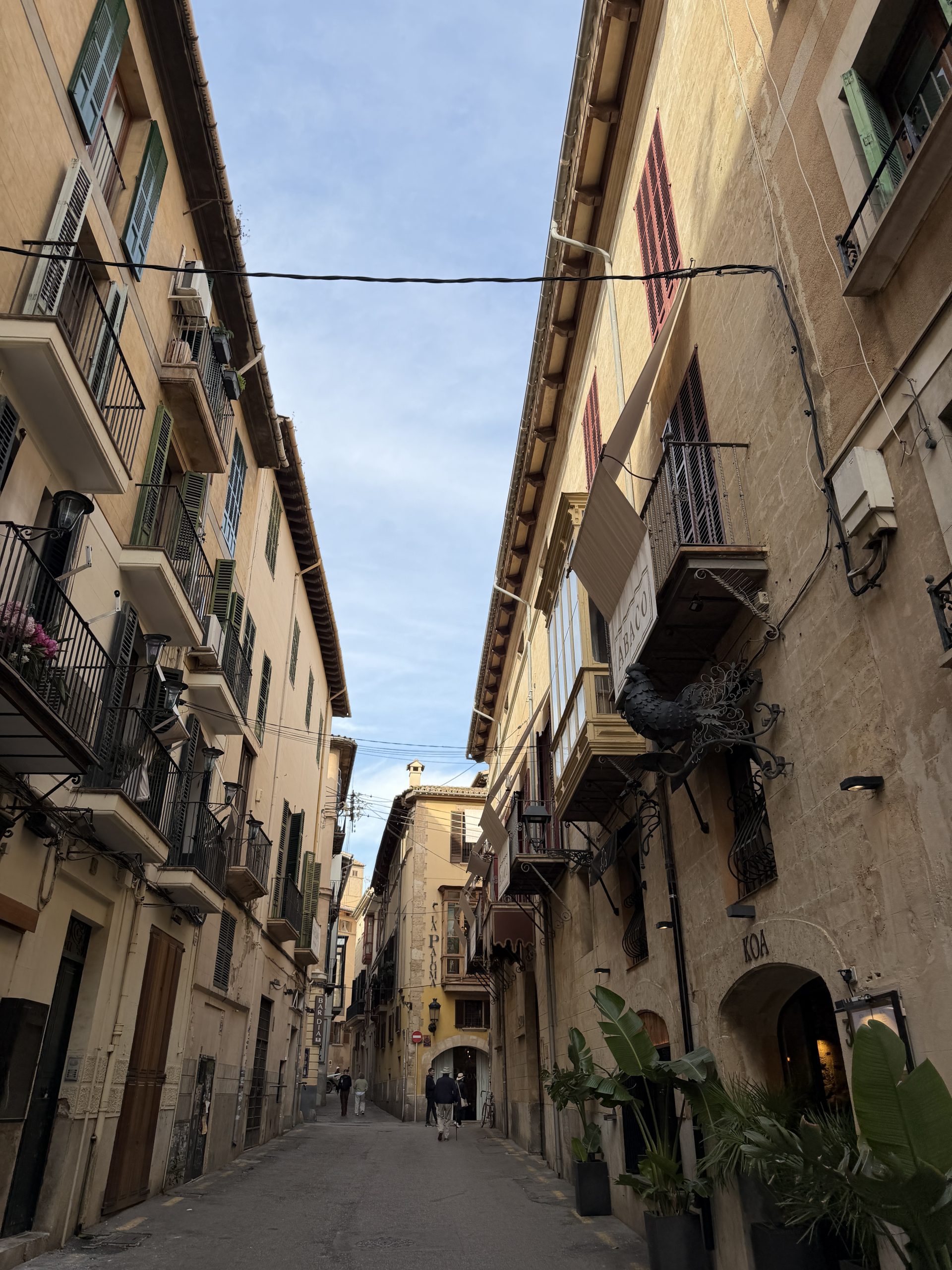 Schmale Gasse in der Altstadt von Palma