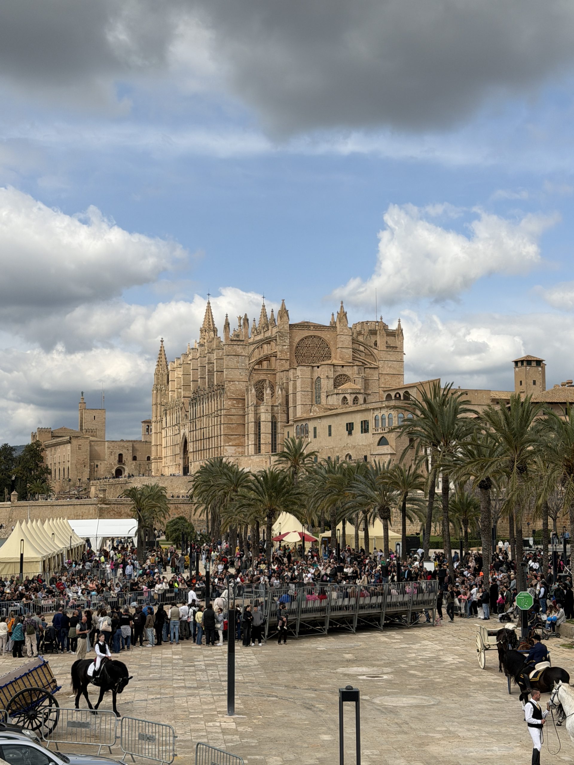 Besucher vor der Kathedrale von Palma